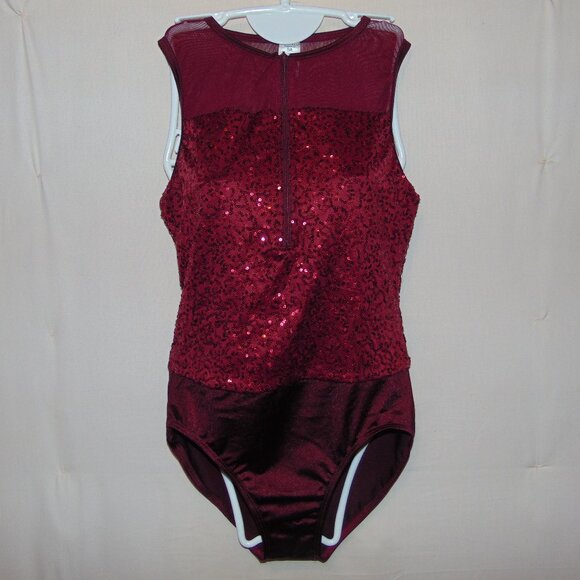 Weissman Red Sequin Leotard SA - Picture 1 of 7
